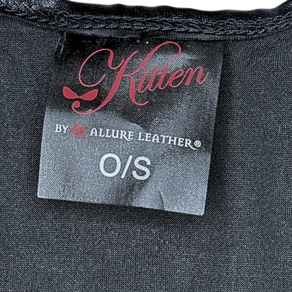 ⭐ NWT Kitten by Allure Flirty Wet-Look Mini Dress • Black • One Size ⭐ - Picture 7 of 8